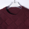 MY161秋冬季新款时尚个性纯色格子圆领套头毛衣复古休闲宽松上衣 商品缩略图2