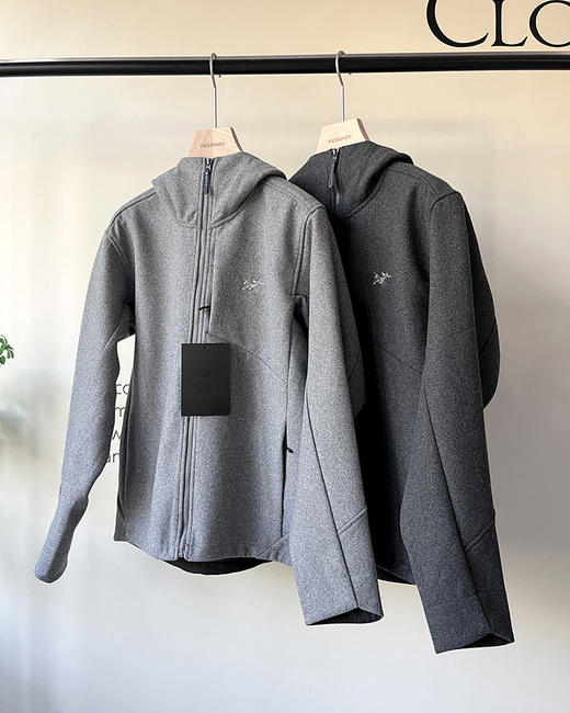 THS 10.28-限时 鸟家GAMASL男士软壳风帽拉链羊毛混纺外套 2色 AF1006 商品图3