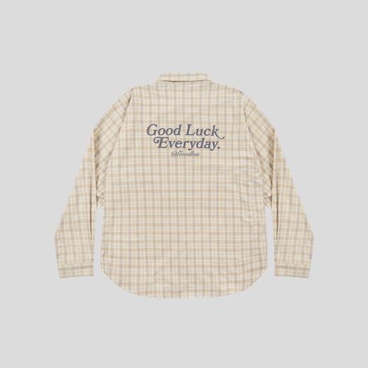 GOODBAI Good Luck Everyday印花oversize偏厚衬衫 商品图3