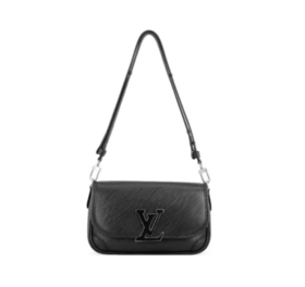 LOUIS VUITTON Buci Epi粒面树脂Logo标识 牛皮革斜挎单肩包  女款黑色