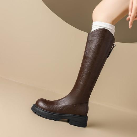 ZHR则则时髦显瘦长筒靴气质靴子女2024新款厚底增高百搭女鞋长靴 商品图9