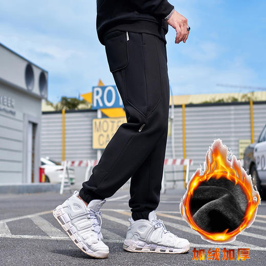 【加绒】【新款DMH】大依优型大码加绒裤休闲裤收脚口束脚加肥加大男卫裤简约百搭潮款胖子 商品图2