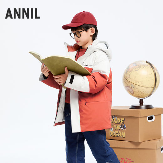 【御寒-5~5℃】男童科技防寒中长羽绒外套85绒子冬季新款安奈儿童装实体店同款AB445785 商品图1