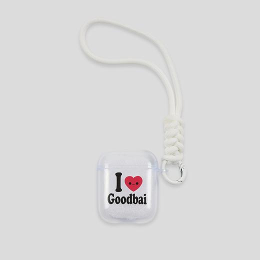 GOODBAI 爱心表情slogan印花透明耳机保护壳 商品图3