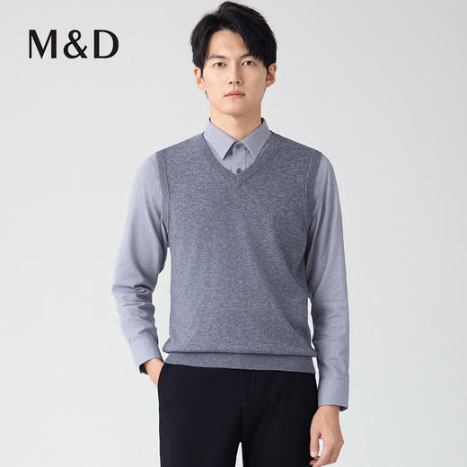 【名盾】可机洗羊毛背心，舒适细腻抗静电M0CL24X55B 商品图2