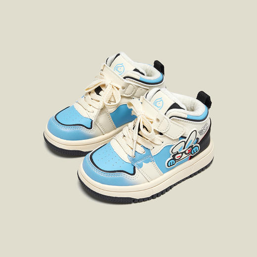 【ZY马骑顿】儿童板鞋冬季加绒小白鞋保暖男大童棉鞋女童跑步鞋 商品图1