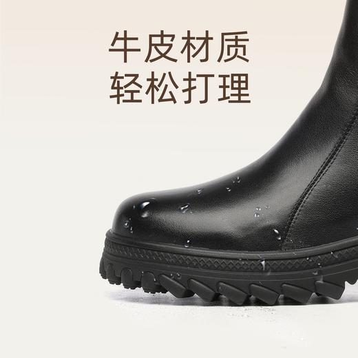 信诺羊毛靴子真皮厚底短靴女2024新款冬季加绒加厚棉鞋保暖雪地靴M523-2Y 商品图1