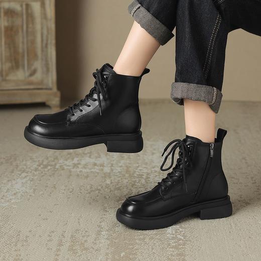 ZHR则则时尚甜酷经典马丁靴短靴2024新款冬季加绒百搭靴子女鞋潮 商品图9