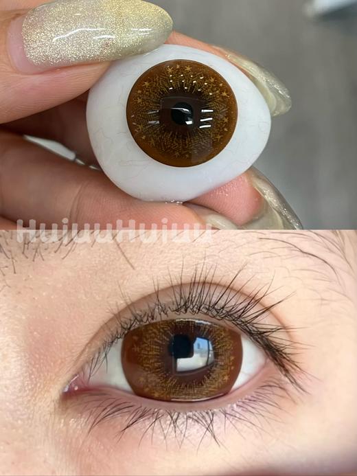 【实拍系列】偏大着色棕色系列--14.5mm/14.4mm 【年抛 度数0-1000度 无525/575 】 商品图1