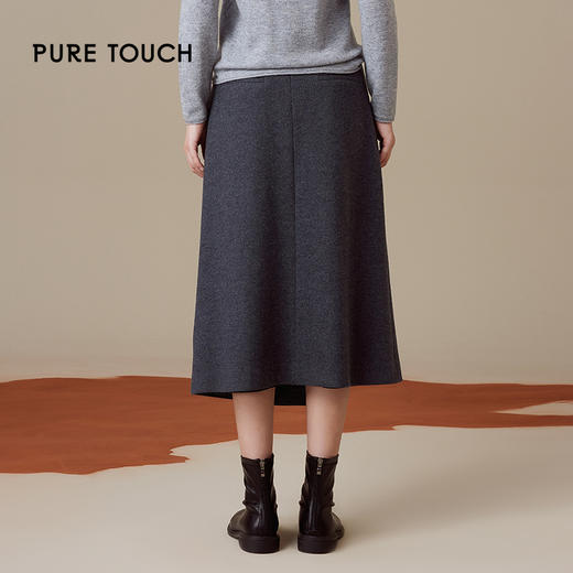 pure touch女士绵羊毛简约设计感半裙1350244414 商品图2