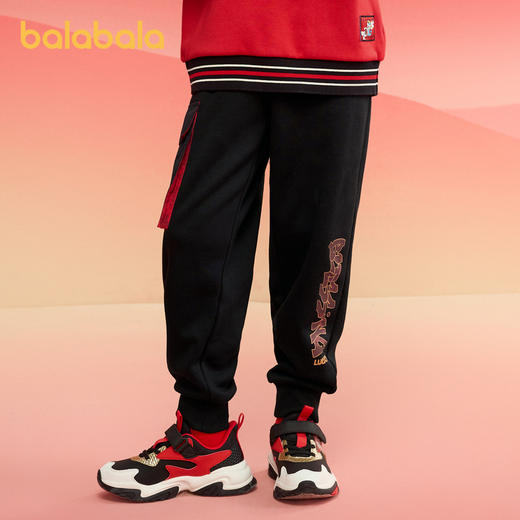 巴拉巴拉童装男童裤子儿童长裤2025新款春装拜年服百搭宝宝卫裤潮 商品图2