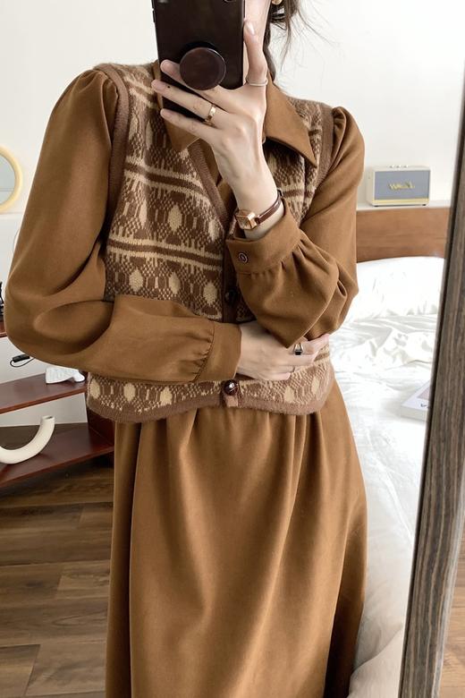 L.Fleuri 复古时髦马甲连衣裙套装 17539 商品图4