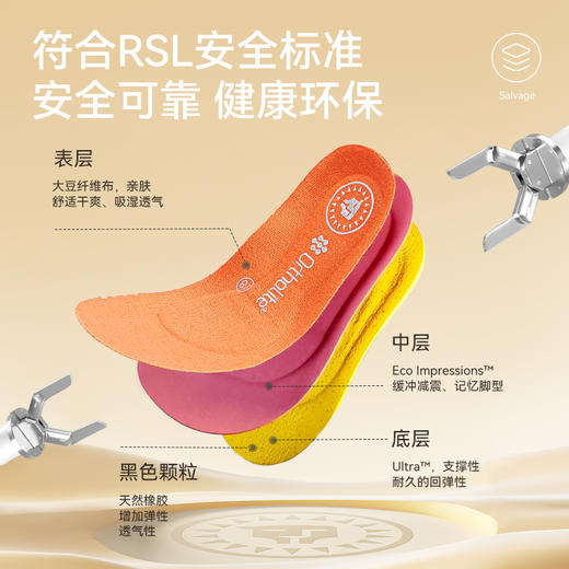 泰兰尼斯ortholite鞋垫秋季新款儿童透气缓震男宝宝赤足鞋垫女童 商品图1