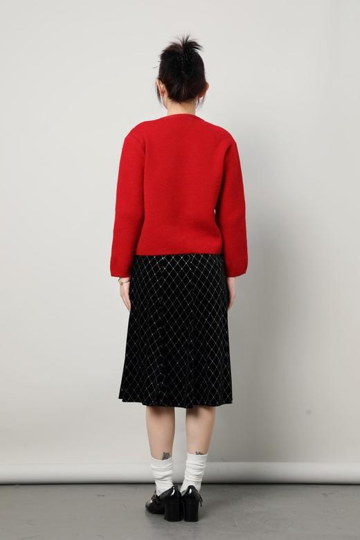 Stay2Weeks 红色圆领氛围感双排扣针织开衫 17708 商品图2