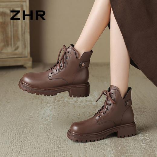 ZHR则则经典多巴胺马丁靴2024新厚底轻便法式小短靴简约时装女靴 商品图8
