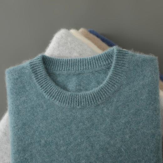 【清河羊毛羊绒专场】鹿展825 男士平面圆领羊毛衫 100%羊毛 商品图6