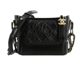 CHANEL香奈儿 Gabrielle流浪系列时尚复古链条肩带多背法 小牛皮 单肩斜挎包小号 女款黑色