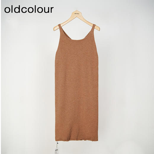 oldcolour春秋款气质宽松显瘦吊带针织连衣裙女DM39106158 商品图0