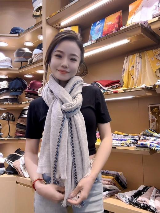 优品堂【格子物语】羊毛🐑围巾披肩两用 商品图0