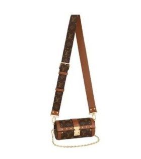 LOUIS VUITTON Papillon Trunk 老花链条S-lock锁扣 涂层帆布拼牛皮饰边 腋下包手提包单肩包斜挎包女款 棕色