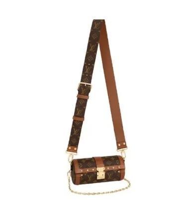 LOUIS VUITTON Papillon Trunk 老花链条S-lock锁扣 涂层帆布拼牛皮饰边 腋下包手提包单肩包斜挎包女款 棕色 商品图0