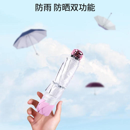 天堂伞 三折晴雨伞防晒伞防紫外线太阳伞遮阳伞商务伞336T藏青色 商品图3