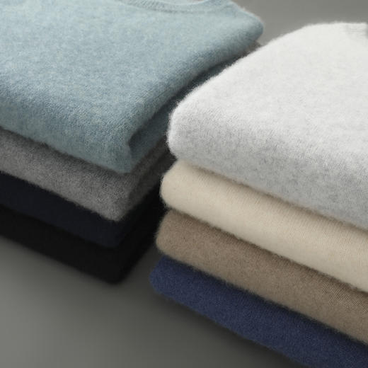 【清河羊毛羊绒专场】鹿展825 男士平面圆领羊毛衫 100%羊毛 商品图5