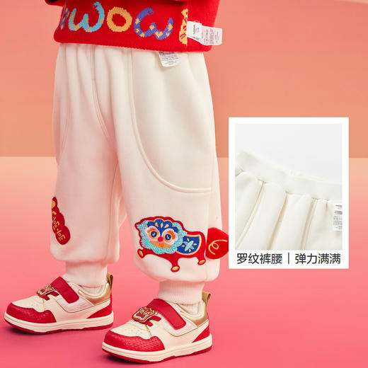 巴拉巴拉童装宝宝裤子婴儿加绒长裤春装2025新款儿童加厚新年季萌 商品图3