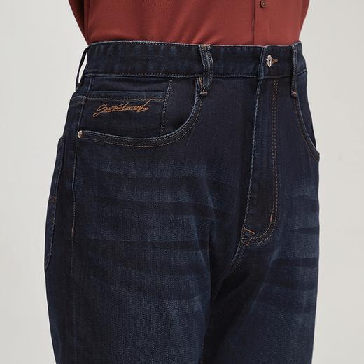 【含莱赛尔】柒牌男士牛仔长裤秋季2024新品时尚潮流休闲直筒男裤	127H72770 商品图2