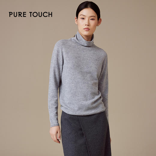 pure touch女士100%绵羊毛高领柔软舒适针织衫1302244419 商品图3