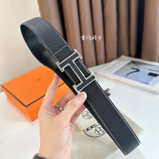 秋冬特惠💰340【爱马仕】男士腰带 H双面进口皮 BELT BUCKLE & REVERSIBLE LEATHER STRAP 带身宽3.8cm 商品图0