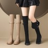 ZHR则则时尚百搭过膝靴2024新款洋气复古长筒靴折叠两穿加绒女靴 商品缩略图6