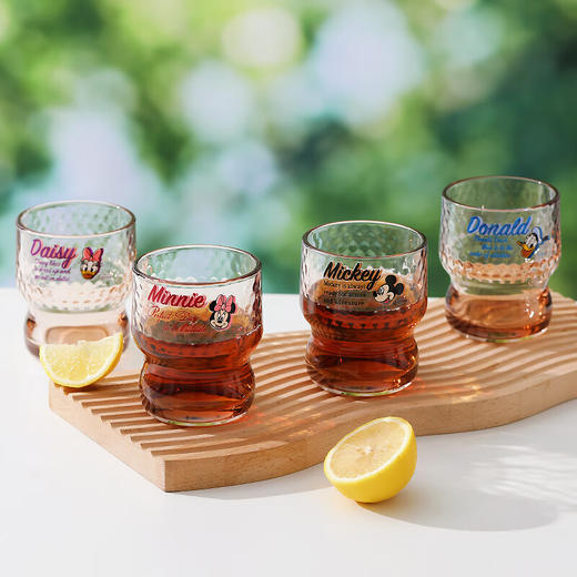 DISNEY 迪士尼茶色复古锤纹玻璃杯4件套礼盒装 商品图2