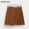 oldcolour复古气质高腰百褶宽松短款半身裙女DM43061003 商品缩略图0