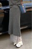 amadella ins风温柔系灰色双层针织半裙纱裙 17538 商品缩略图0
