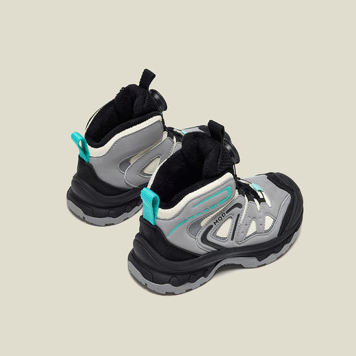 【ZY马骑顿】马骑顿男童秋季旋转纽扣篮球鞋秋冬加绒保暖软底儿童运动鞋 商品图2