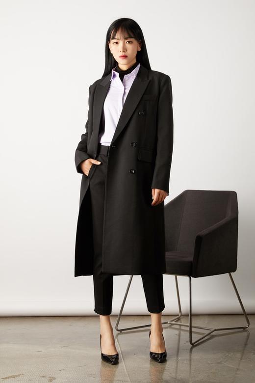 ESTELLICA 简约黑色修身长裤 10876 商品图1