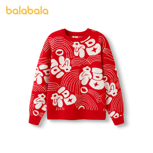 巴拉巴拉童装亲子款毛衣毛衫2025新款儿童春装针织衫新年季国风潮 商品图4