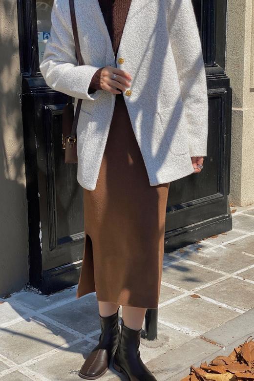 amadella 气质简约小香风无领西装外套 17553 商品图3