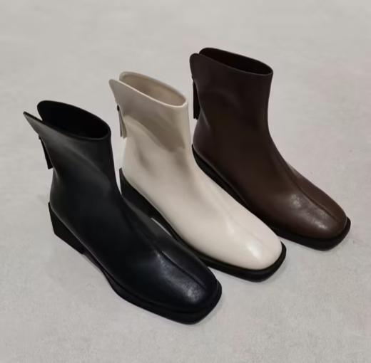 【门店同款】ENJOY冬季简约方头平底6寸靴159092947 商品图0