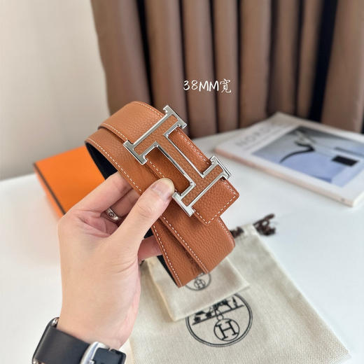 秋冬特惠💰340【爱马仕】男士腰带 H双面进口皮 BELT BUCKLE & REVERSIBLE LEATHER STRAP 带身宽3.8cm 商品图2