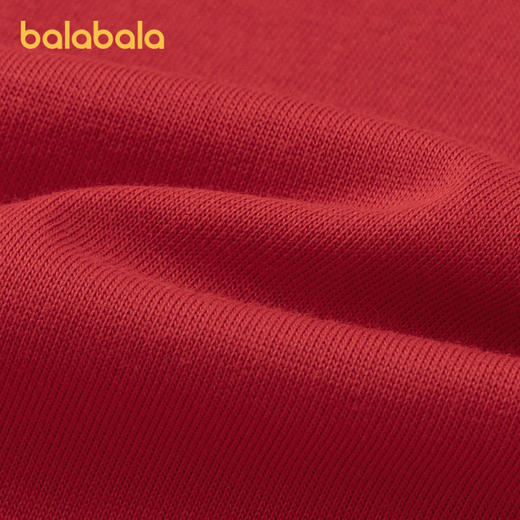 【爆品主推】巴拉巴拉童装儿童短袖T恤女童宝宝男童秋冬2025款圆领拜年服纯棉 商品图4