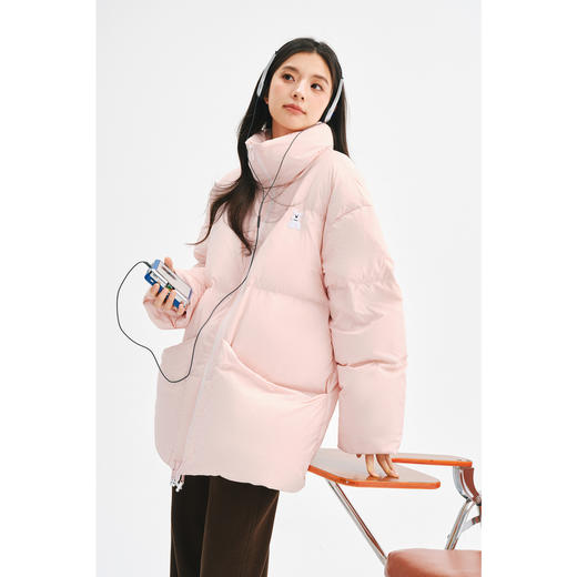 【严选】【90鸭绒】诗凡黎粉色羽绒服2024年冬季新款甜美保暖小个子短外套7FA180211 商品图2