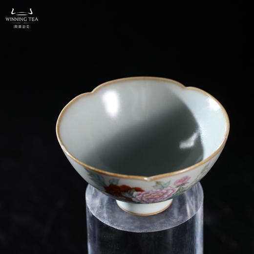 问鼎汝瓷鼎峰系列天青含露杯（牡丹花鸟） 商品图2