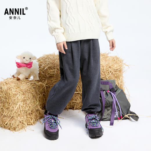 女童海岛绒保暖夹裤冬季新款安奈儿童装实体店同款AG446812 商品图0
