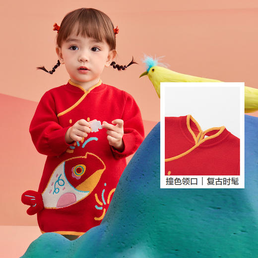 巴拉巴拉童装婴儿宝宝连衣裙儿童裙子2025新款国风旗袍裙新年季潮 商品图3