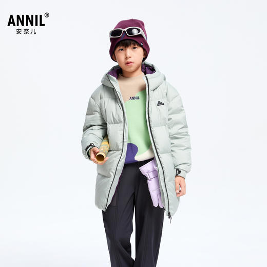 【御寒-5~5℃】男童蓄热中长款羽绒外套冬季新款安奈儿童装实体店同款AB445781 商品图0