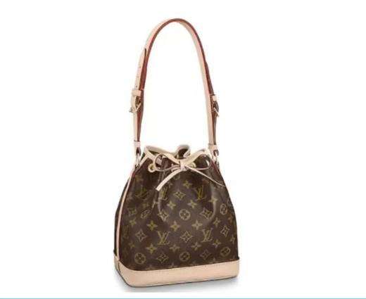 LOUIS VUITTON NOE BB 经典老花 涂层帆布拼皮 束绳水桶包单肩斜挎包 小号 女款 棕色 商品图0