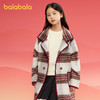 巴拉巴拉童装女童外套2025春秋装新款小童复古学院格子毛呢大衣潮 商品缩略图1