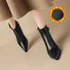 ZHR则则废土风细跟短靴女2024新款冬季潮流瘦瘦靴保暖加绒小皮靴 商品缩略图2